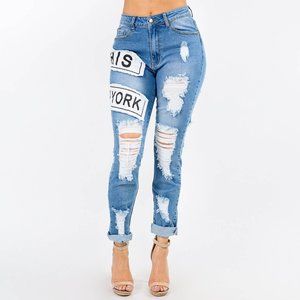 Fashion Tour Patch Skinny Jeans
